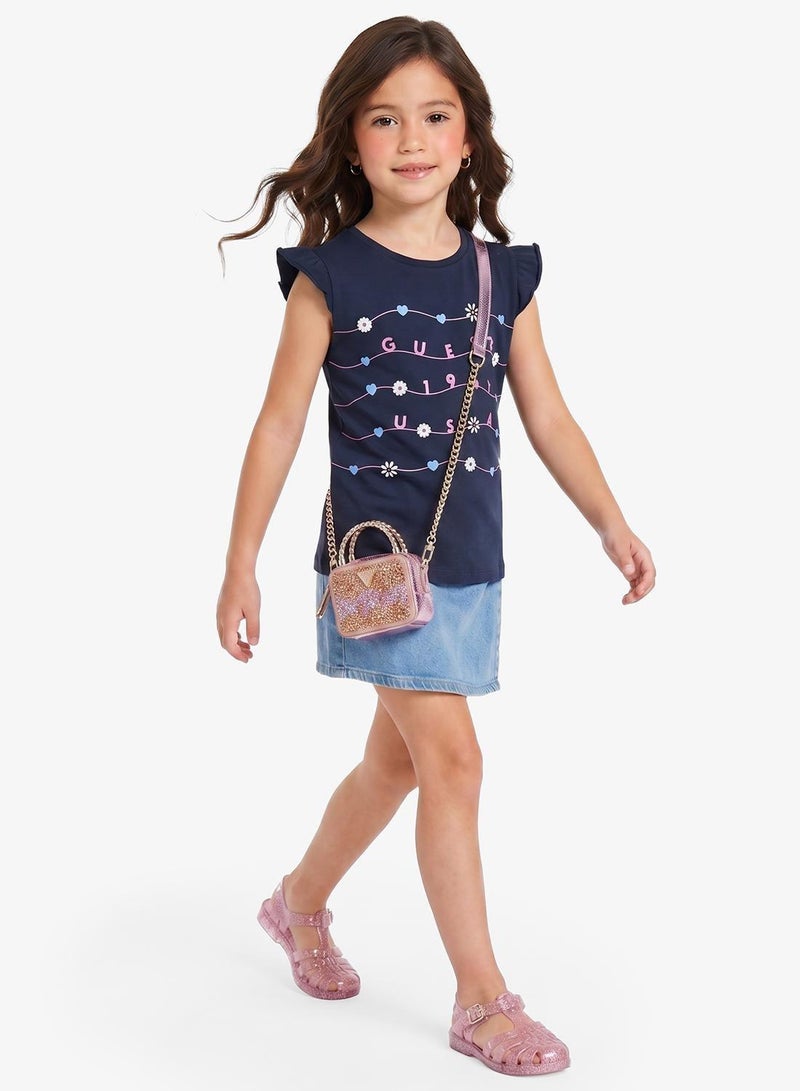 GUESS Infant Graphic Crew Neck T-Shirt - Image 4