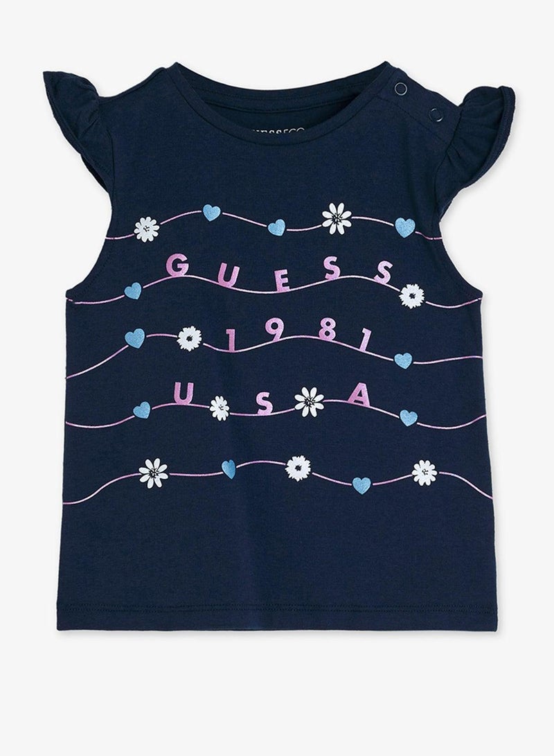 GUESS Infant Graphic Crew Neck T-Shirt - Image 5