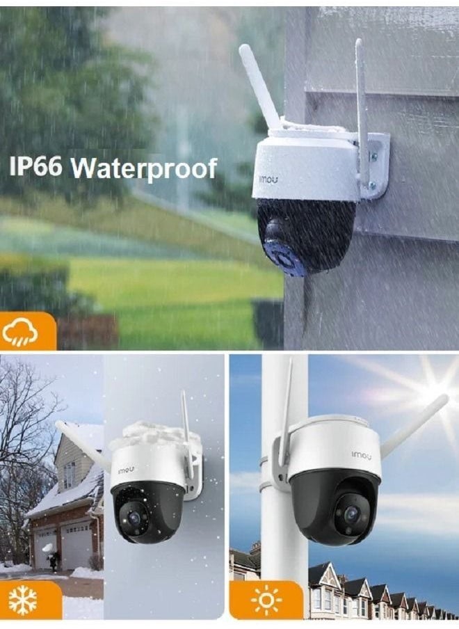 Cruiser 1080P Wi-Fi Smart Home Outdoor Security Camera Color Night Vision 360 Degree IP66 Dust And Water Protection ,Built-in Spotlight And Siren, Two-way Talk, AI Cloud/SD Card Storage