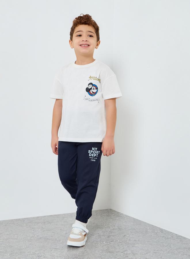 ستايلي بنطلون رياضي جوغر مطبوع بأساور مطاطية - Image 2