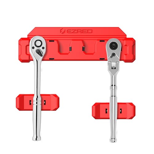 E-Z Red EZRED EZRH4 Magnetic 38 Ratchet Holder Red Holds 4 Ratchets - Image 1