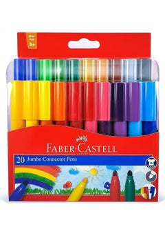 FABER-CASTELL 20-Piece Jumbo Connector Pens Multicolour  - Image 1