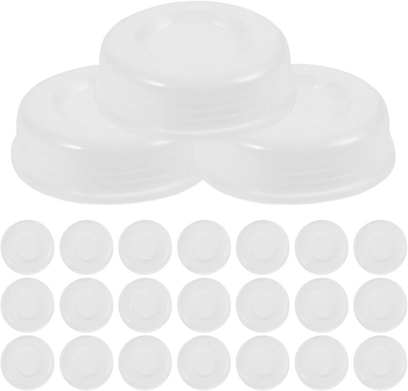 Healifty 100pcs Plastic round Container Caps Seal Covers round Storage Containers, Sturdy Lid for Industrial Drum Bins, Multipurpose Sealing Covers for Material Handling - Image 1