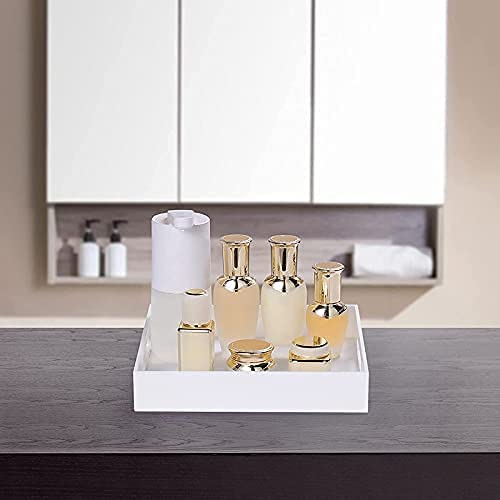 Lyptus Herb Milky White Durable Acrylic Tray with Handles 11 11 2 Inch Spill Proof Serving Tray Safe Edge Organizer Tray Decorative Tray for Living Room Kitchen Coffee Table by Lyptus - Image 5