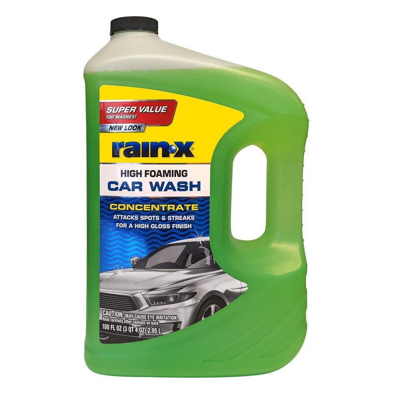 Rain-X 620191 Foaming Car Wash - 100 fl oz. High-Foaming, Concentrated Formula For Greater Cleaning Action, Safely Lifting Dirt, Grime And Residues For An Exceptional Clean - Image 1