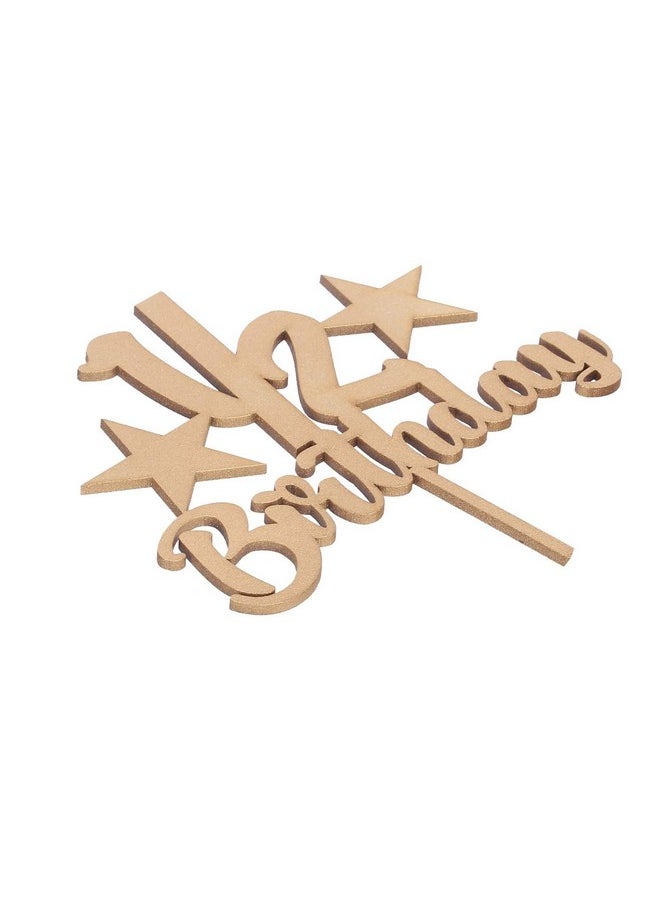 Funcart Funcart Half Birthday Star Golden Cake Topper  - Image 3