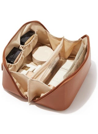 1pc PU Leather Multifunctional Storage Makeup Bag (Brown) - pzsku/Z87B550F16D8D0888A8B5Z/45/1746960563/7fccba83-2c27-4e6f-935b-af20a185abb9