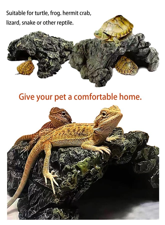Bigwe Reptile Habitat, Turtle Hideout,Water Tank Decoration for Fish, Reptiles, Amphibians,Frogs, Snakes,Lizards,Shrimps, Spiders and Small Animals… - Image 3