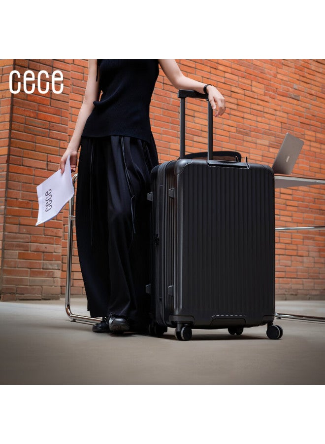 Cece Expandable Large Capacity Suitcase For Women And Men, Student Trolley Luggage With Password Lock, Sky Blue, 24 Inches - Image 5
