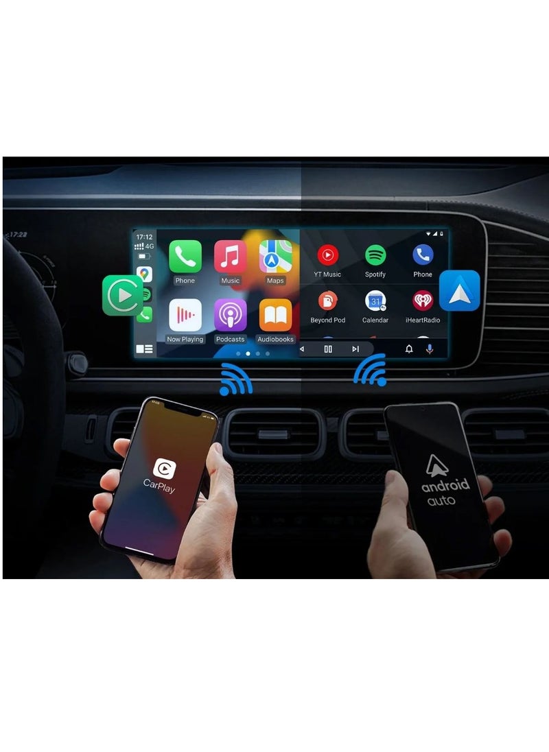 Generic - 2-in-1 Dual-Channel Signal Wireless CarPlay & Android Auto Adapter Converts Wired to Wireless Dongle for iPhone & Android Phone for Cars with OEM Wired Car Play or Android Auto - Image 1