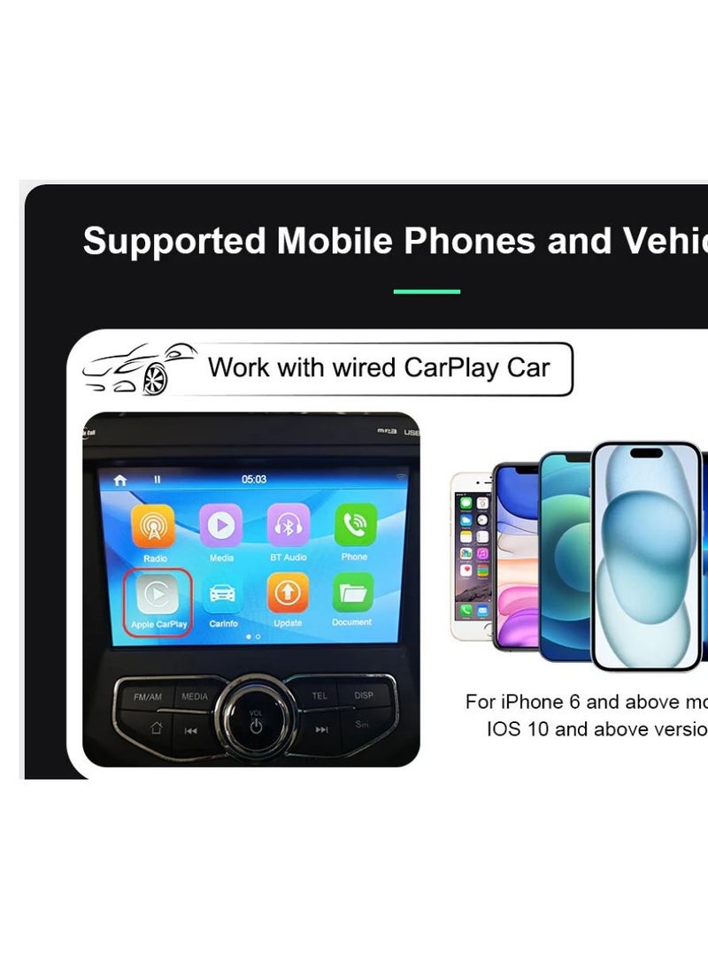 Generic - 2-in-1 Dual-Channel Signal Wireless CarPlay & Android Auto Adapter Converts Wired to Wireless Dongle for iPhone & Android Phone for Cars with OEM Wired Car Play or Android Auto - Image 1