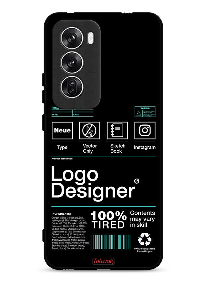 Tolwak Oppo Reno12 5G Protective Case Cover Logo Designer Sticker - Image 1