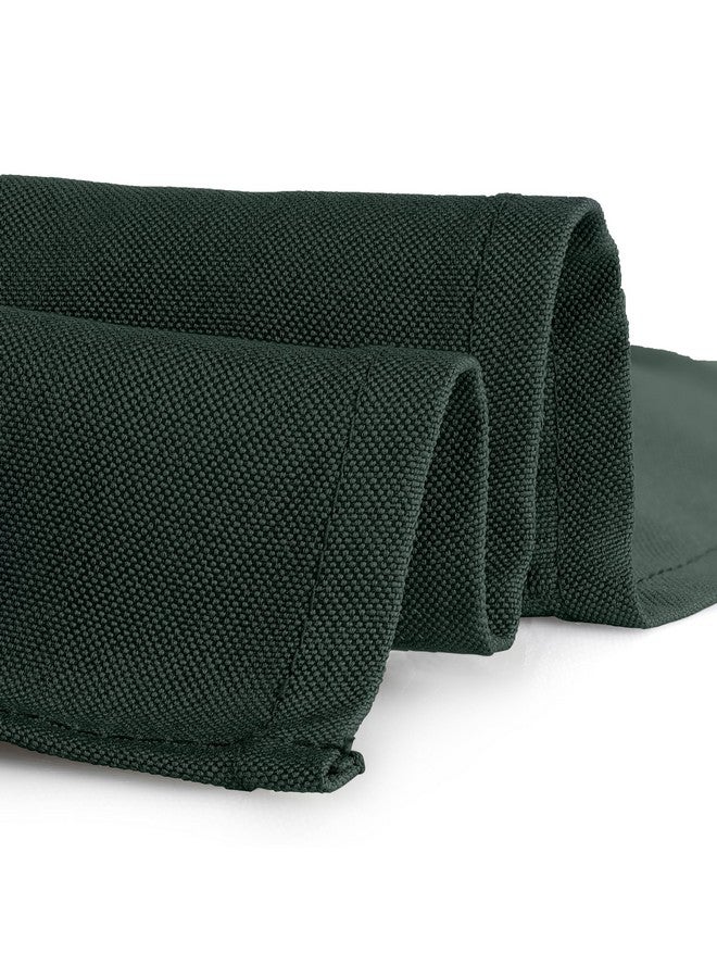 Gee Di Moda Cloth Napkins - 17 x 17 Inch Hunter Green Dinner Napkins - Set of 12 Soft & Absorbent Washable Fabric Cloth Table Napkins with Hemmed Edges for Hotel Restaurant, Holiday Parties & Wedding - Image 4