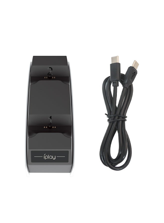 iplay PlayStation 5 DualSense Charging Station-Fast, Sleek, and Effortless Charging for Two Controllers，Tidy, Fast & Dual-Port Design，Snap-In Dock for Quick, Wireless-Feel Charging，Keep Your PS5 Controllers Ready to Play - Image 5