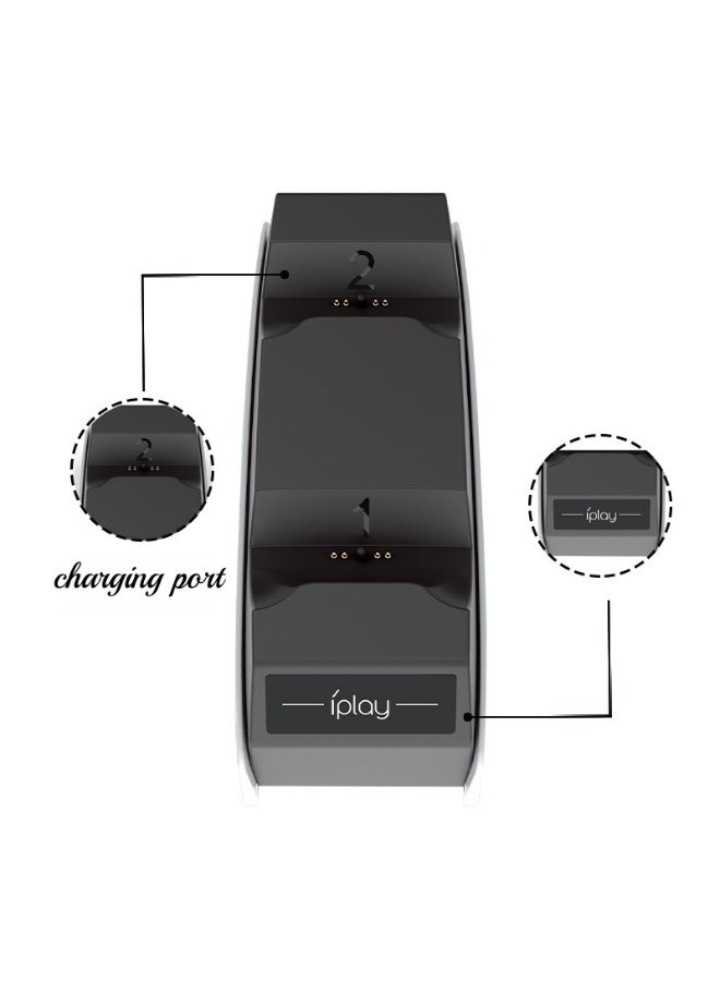 iplay PlayStation 5 DualSense Charging Station-Fast, Sleek, and Effortless Charging for Two Controllers，Tidy, Fast & Dual-Port Design，Snap-In Dock for Quick, Wireless-Feel Charging，Keep Your PS5 Controllers Ready to Play - Image 2