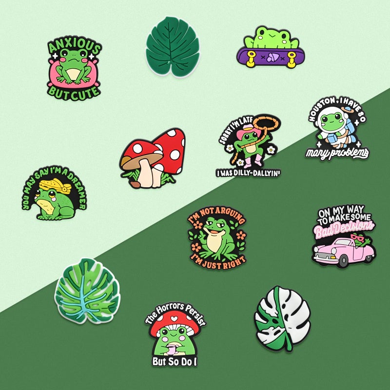 Ibuclein 30PCS Cute Frog Pins for Backpacks, DIY Different Lapel Pins Badges Bulk, Brooch Anime Pin Sets, Funny Button Pin for Women Girl Bags Cloths Hats Jacket Decoration Accessories gifts - Image 2