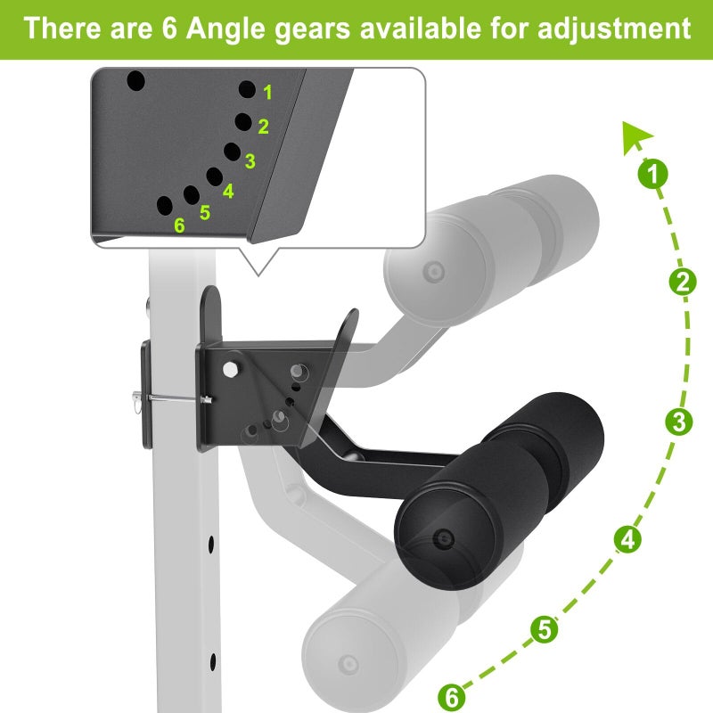 Kipika Nordic Hamstring Curl Squat Rack Attachment for 2" x 2" Power Rack with 5/8" or 1" Hole - Adjustable Leg Hold Down Attachment with Premium Leather Surface - for Ultimate Home Gym Experience - Image 2