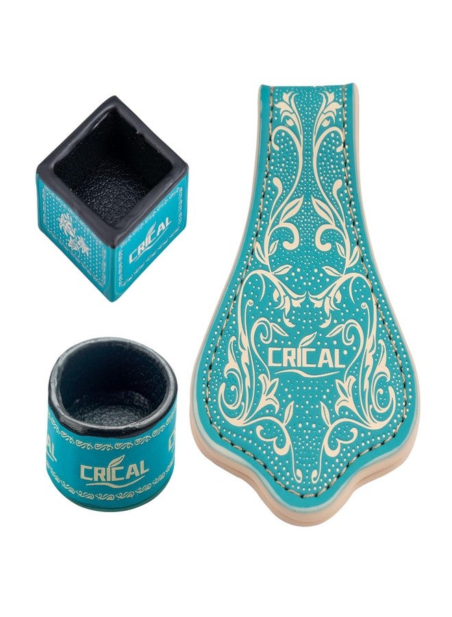 CRICAL Pool Cue Chalk Holder Magnetic Pool Chalk Holder Portable Billiard Holder Round and Square Billiard Accessories Blue White Gift Idea - Image 1