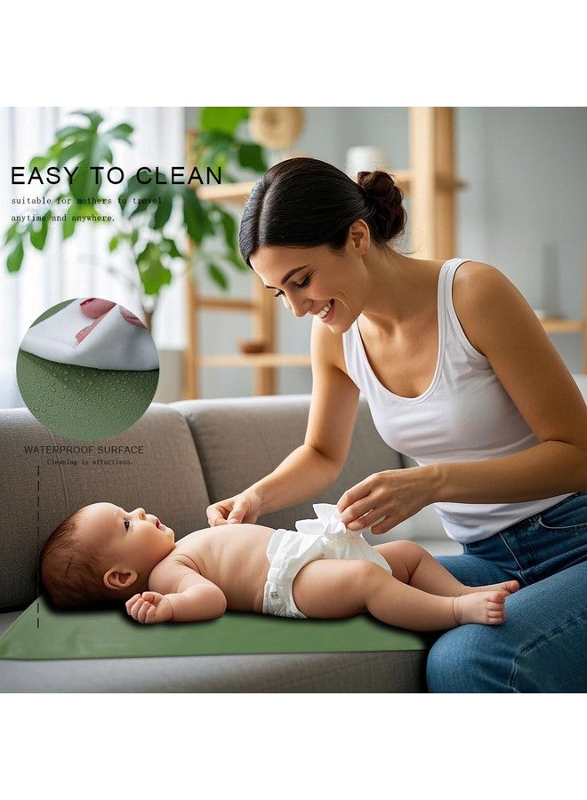 BEWDIO Wipeable Changing Pad for Baby, Dusty Pink Diaper Changing Mat for Baby Travel or Home, Foldable Mat Fits Perfectly in Diaper Bag (67-05) - Image 3