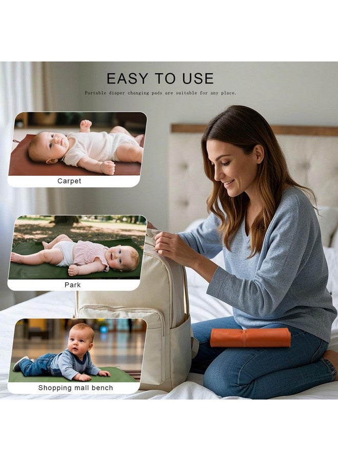 BEWDIO Wipeable Changing Pad for Baby, Dusty Pink Diaper Changing Mat for Baby Travel or Home, Foldable Mat Fits Perfectly in Diaper Bag (67-05) - Image 4