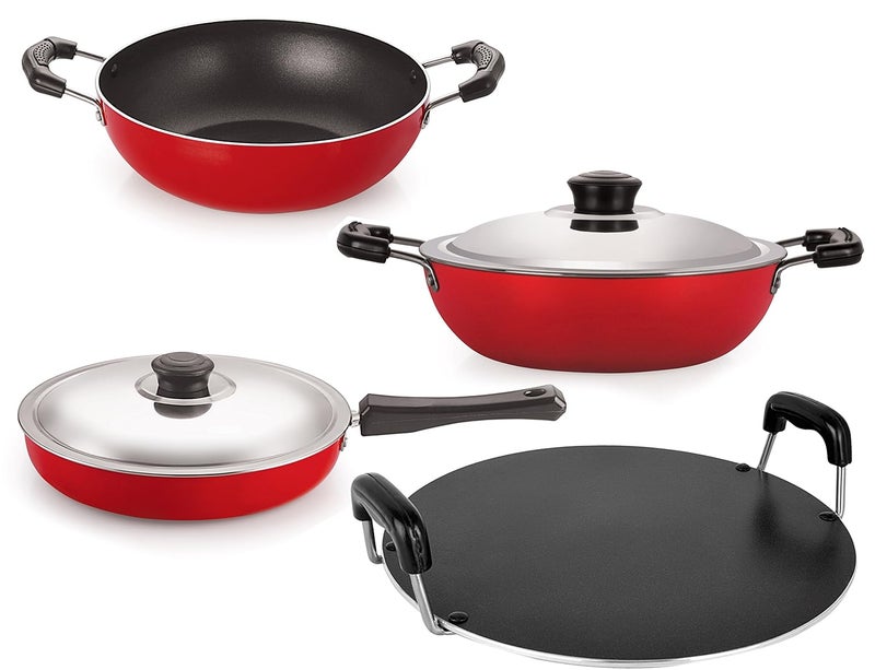 Nirlon Nirlon NonStick Coated Aluminium Home and Kitchen Cooking Combo Item Gift Set Offer  - Image 1