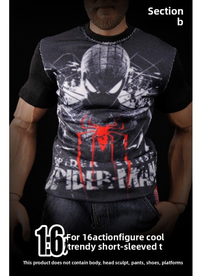 Baddeus Direct 1/6 Scale Mini Toy Clothing Fashion Trend T-shirt Model 12 Inch Soldier Accessories-Color:Section B - Image 1