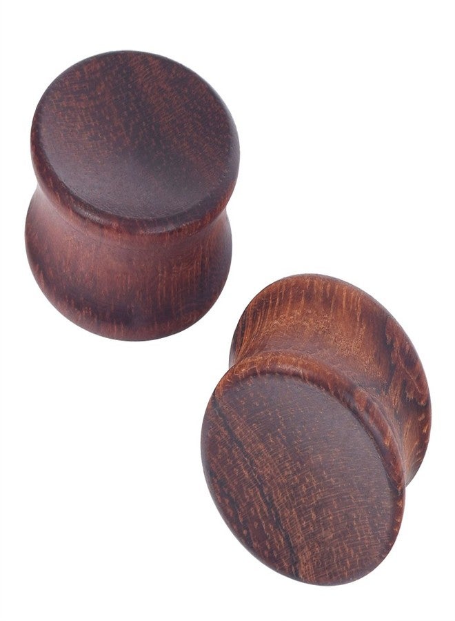 Oyaface 2PC Saddle Plugs Natural Wood Ear Gauges Tunnels Stretcher Set Concavity Wood Style A 28mm - Image 2