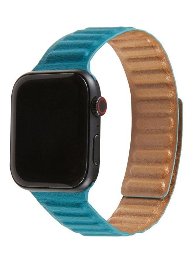NIBEMINENT Loop Watchband For Apple Watch Series 7 41mm/6 & SE 5 4 40mm/3 2 1 38mm Peacock Green - Image 1