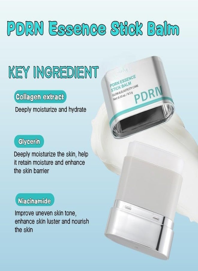 Flygon Flaygon PDRN Essence Stick Balm, PDRN Collagen Multi Wrinkle Stick, All-in-One Eye & Neck Treatment, Glow Makeup Base & Face Treatment Balm, Plumping, Fine Lines - Image 5