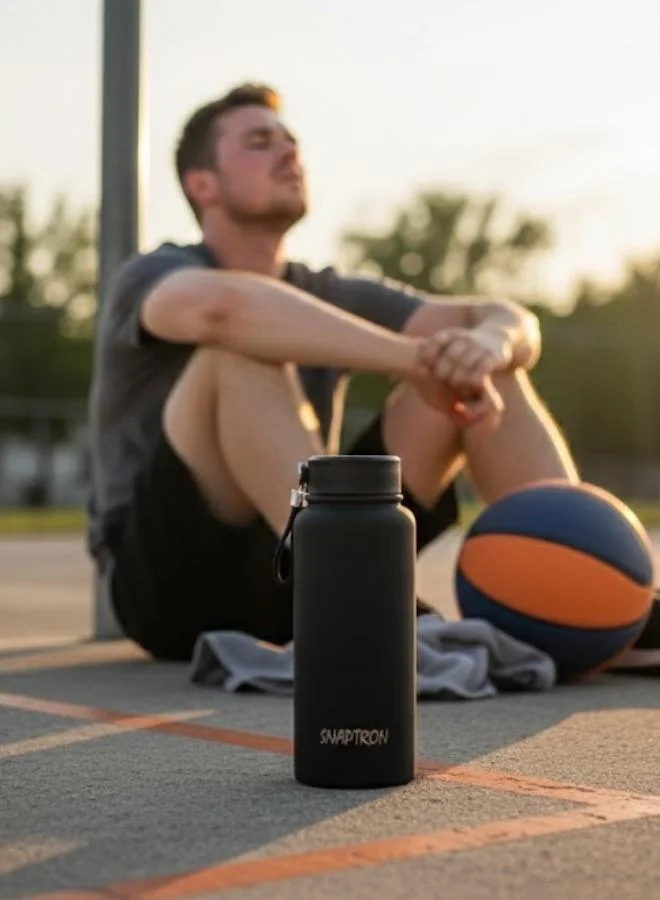 Casa Quesera SNAPTRON® Wide mouth 1000ml Insulated Sports Water Bottle – Large Capacity, Portable, Leakproof with Anti-Slip Bottom