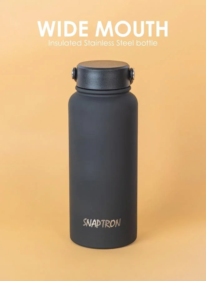 Casa Quesera  SNAPTRON® Wide mouth 1000ml Insulated Sports Water Bottle – Large Capacity, Portable, Leakproof with Anti-Slip Bottom  | Best Price UAE