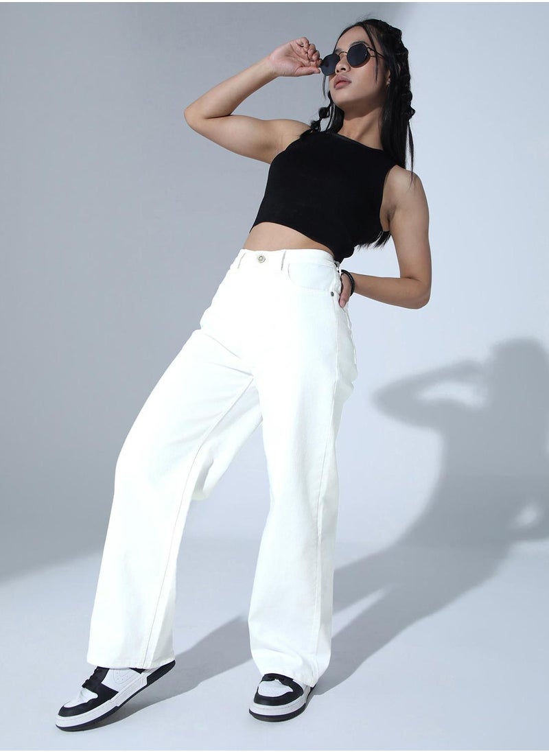 Hubberholme Women Ecru Jeans  - Image 1