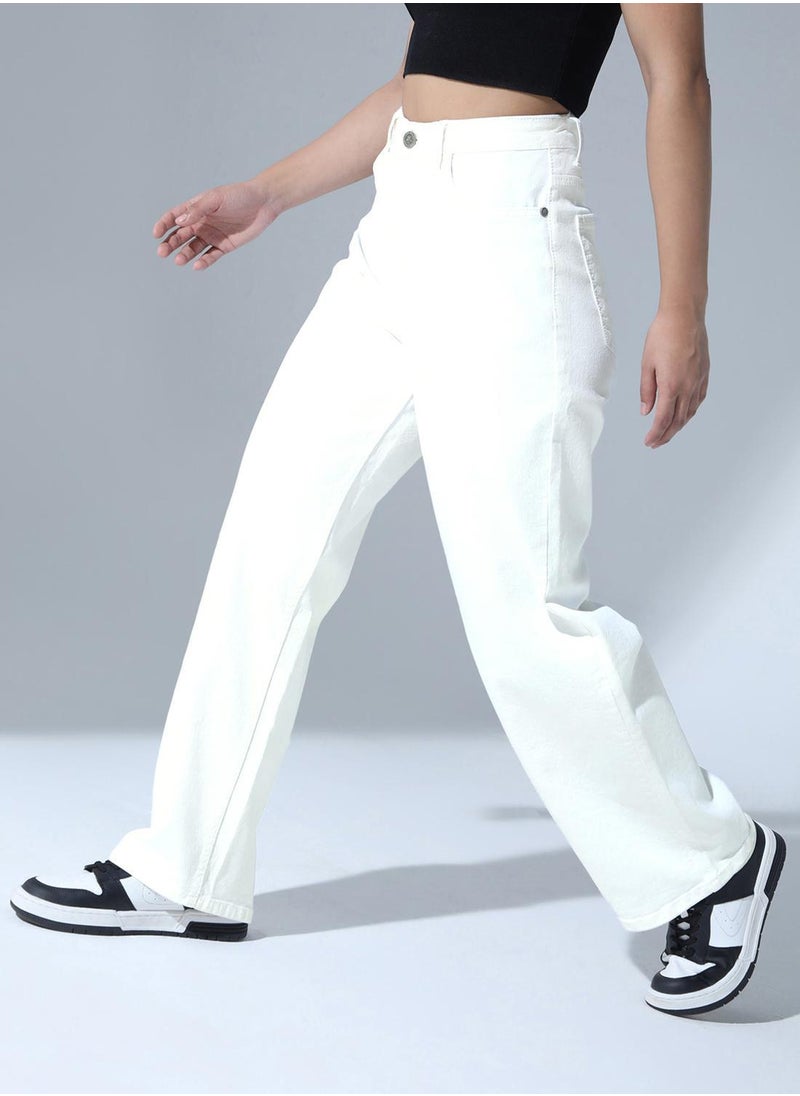 Hubberholme Women Ecru Jeans  - Image 3