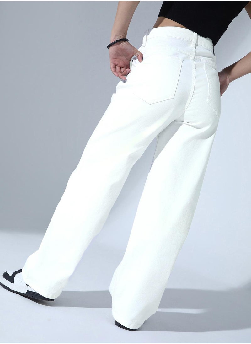 Hubberholme Women Ecru Jeans  - Image 4