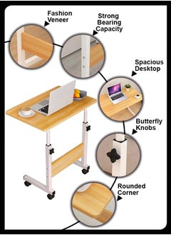 Toshionics Adjustable Desktop Computer Mobile Laptop Desk Home And Office Desks For Work and Study Moveable Portable Coffee Bedside Table  - Image 2
