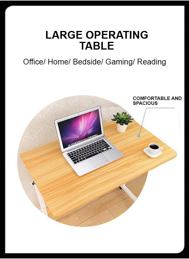 Toshionics - Adjustable Desktop Computer Mobile Laptop Desk Home And Office Desks For Work and Study Moveable Portable Coffee Bedside Table - Image 1
