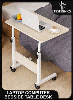 Toshionics Adjustable Desktop Computer Mobile Laptop Desk Home And Office Desks For Work and Study Moveable Portable Coffee Bedside Table  - Image 1