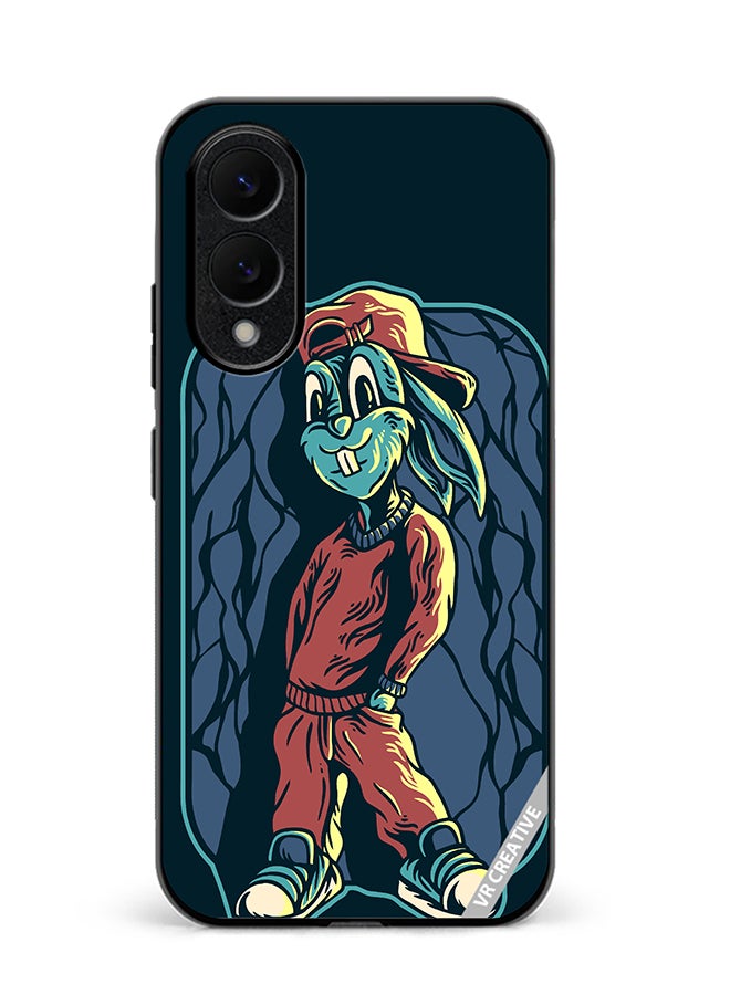 Protective Case Cover For Samsung Galaxy S25 Edge Cool Rabit Design Multicolour