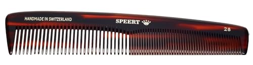 Speert 28 Handmade Wide Narrow Tooth Comb Tortoise Havana Acetate Thick Coarse Curly Thin Fine Straight Hair Detangling Parting Grooming Teasing Hair Styling Hairdresser Barber Hairdressing Wet Dry