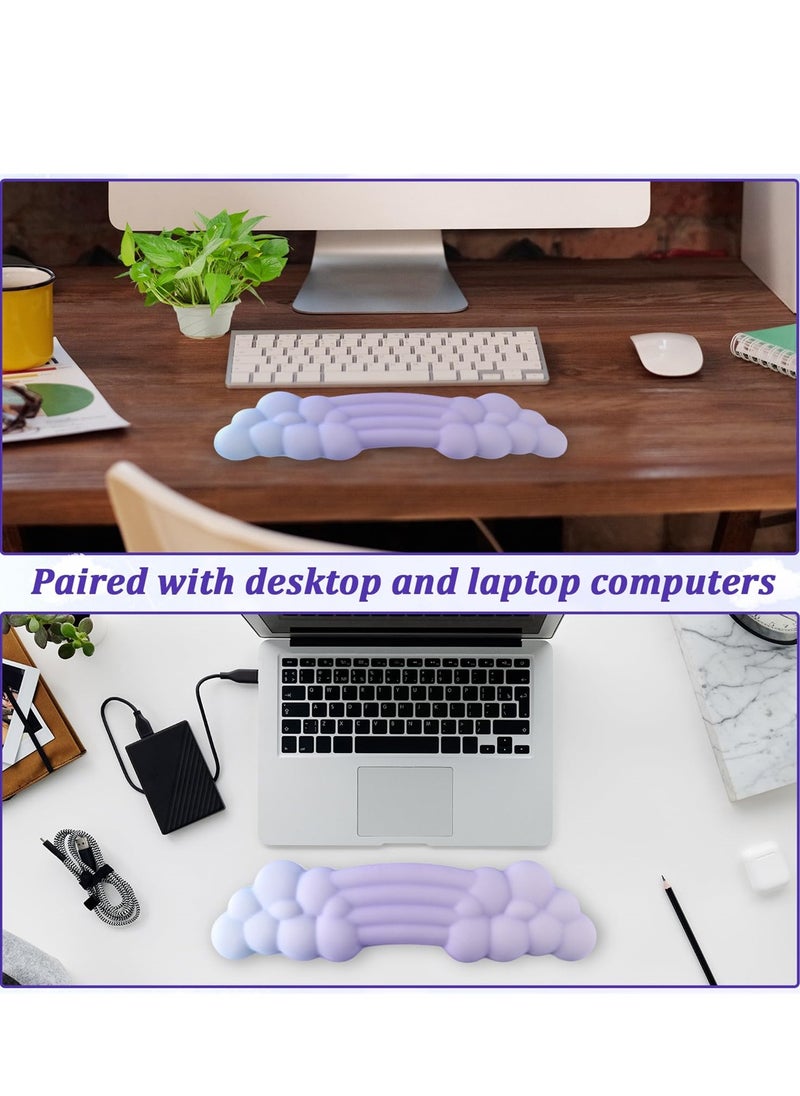 SYOSI - Keyboard Cloud Wrist Rest, Ergonomic Support, High Density Memory Foam with Non Slip Base, Support for Home Office, Computer, Laptop, Gaming, Purple - Image 1