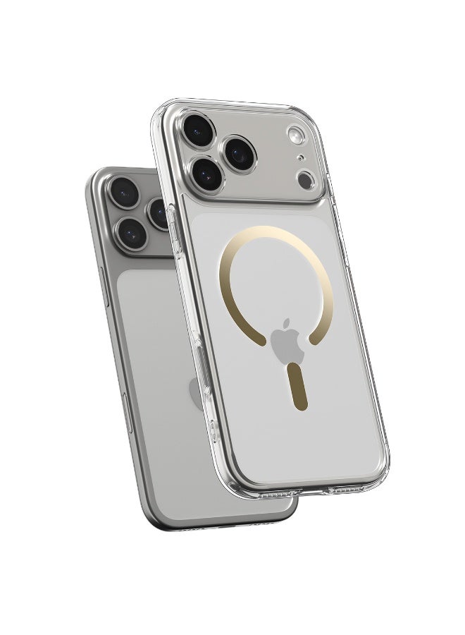 Spigen غطاء حماية Ultra Hybrid MagFit لجهاز iPhone 17 PRO مع MagSafe (2025) - ذهبي شفاف - Image 5