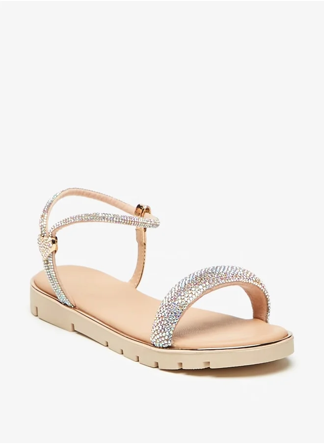 سيليست Girls' Embellished Open Toe Sandals