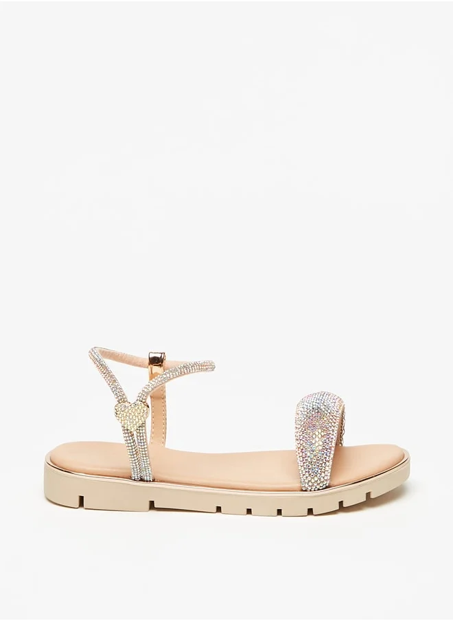 Celeste Girls' Embellished Open Toe Sandals