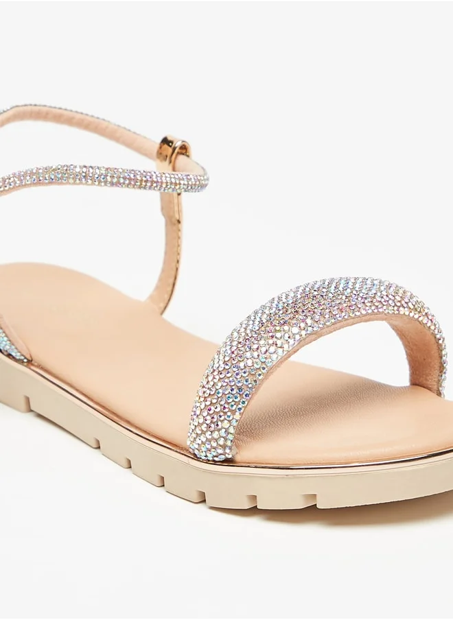 Celeste Girls' Embellished Open Toe Sandals