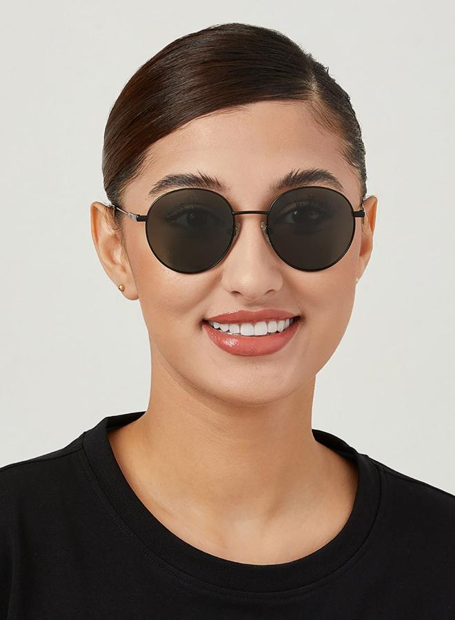 30Sundays Turn Around Polarised,Unisex Sunglasses, Round Sunglasses, UV Protection: UV400 (Black,Green) - Image 4