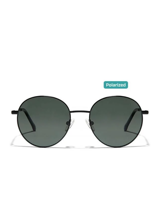 30Sundays Turn Around Polarised,Unisex Sunglasses, Round Sunglasses, UV Protection: UV400 (Black,Green)