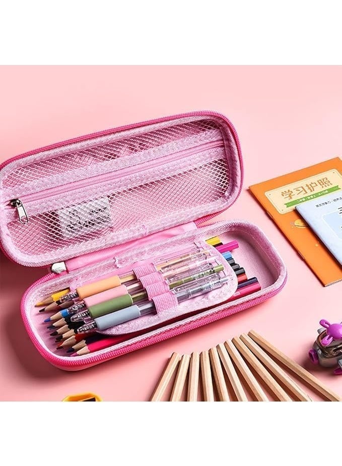 3D EVA Cartoon Pencil Case, Waterproof Large-Capacity Pen Holder With Three-Layer Storage, Mesh Pocket And Pen Slot, Durable Stationery Organizer Box For School Supplies (Purple, Uincorn) - Image 4