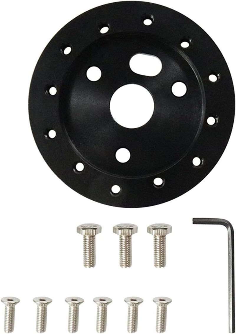 Wivplex Black 1/2in Steering Wheel Hub Adapter - Image 1