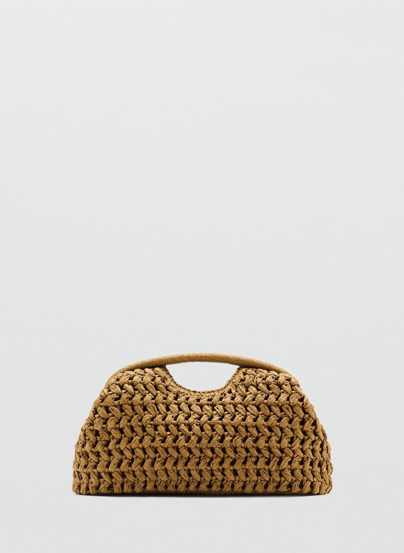 MANGO Natural Fiber Clutch Bag  - Image 1