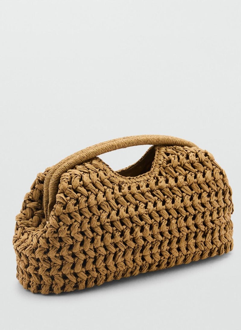 MANGO Natural Fiber Clutch Bag  - Image 2